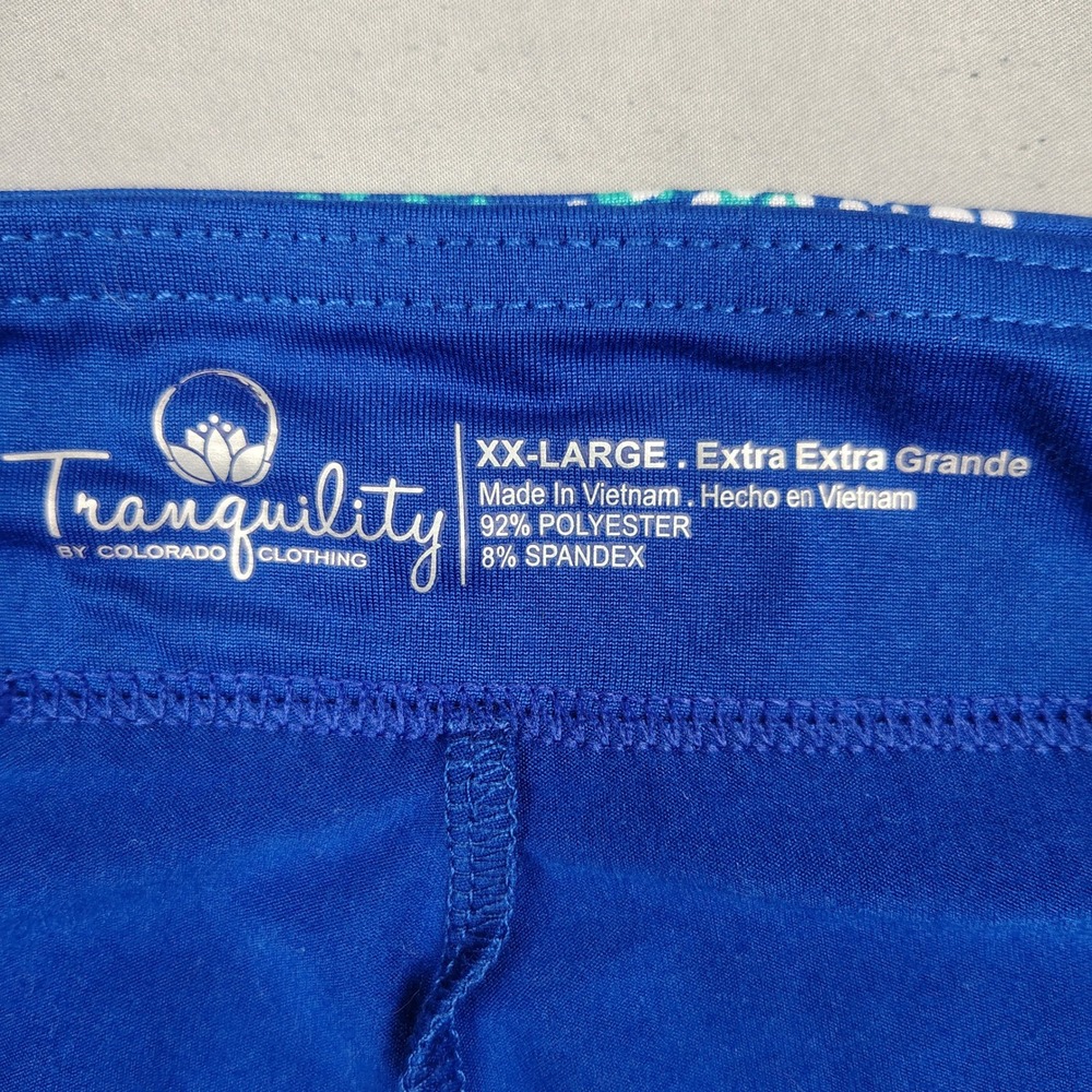 Tranquility Skort Womens XXL Blue Floral Mosaic Activewear Polyester Spandex - Picture 3 of 7